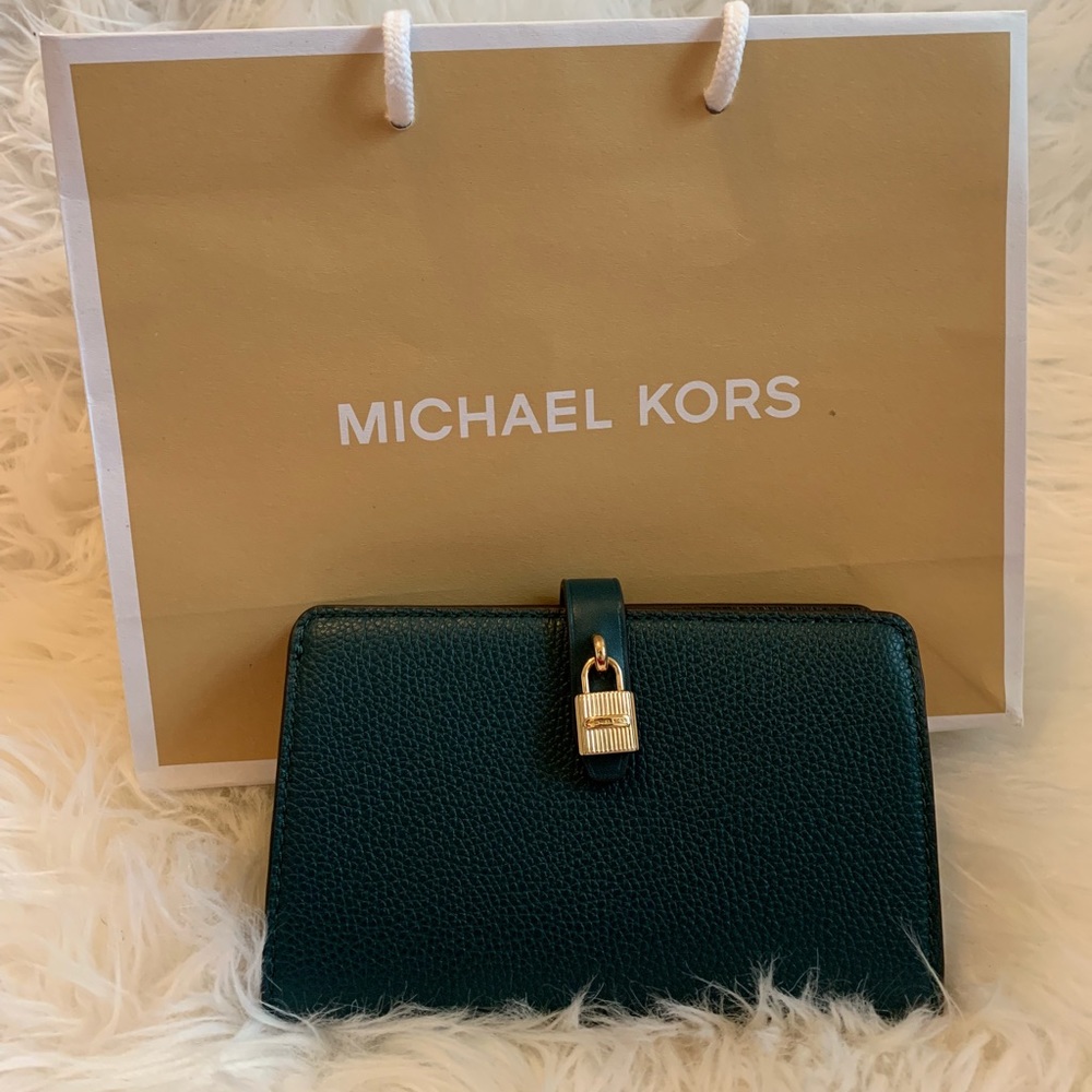 Michael Kors Adele Wallet Deep Teal NEW